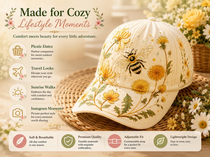 [Copy]🔥Last Day 49% OFF 🌸🌿 Garden Morning Cap (✨2026 Limited Edition)