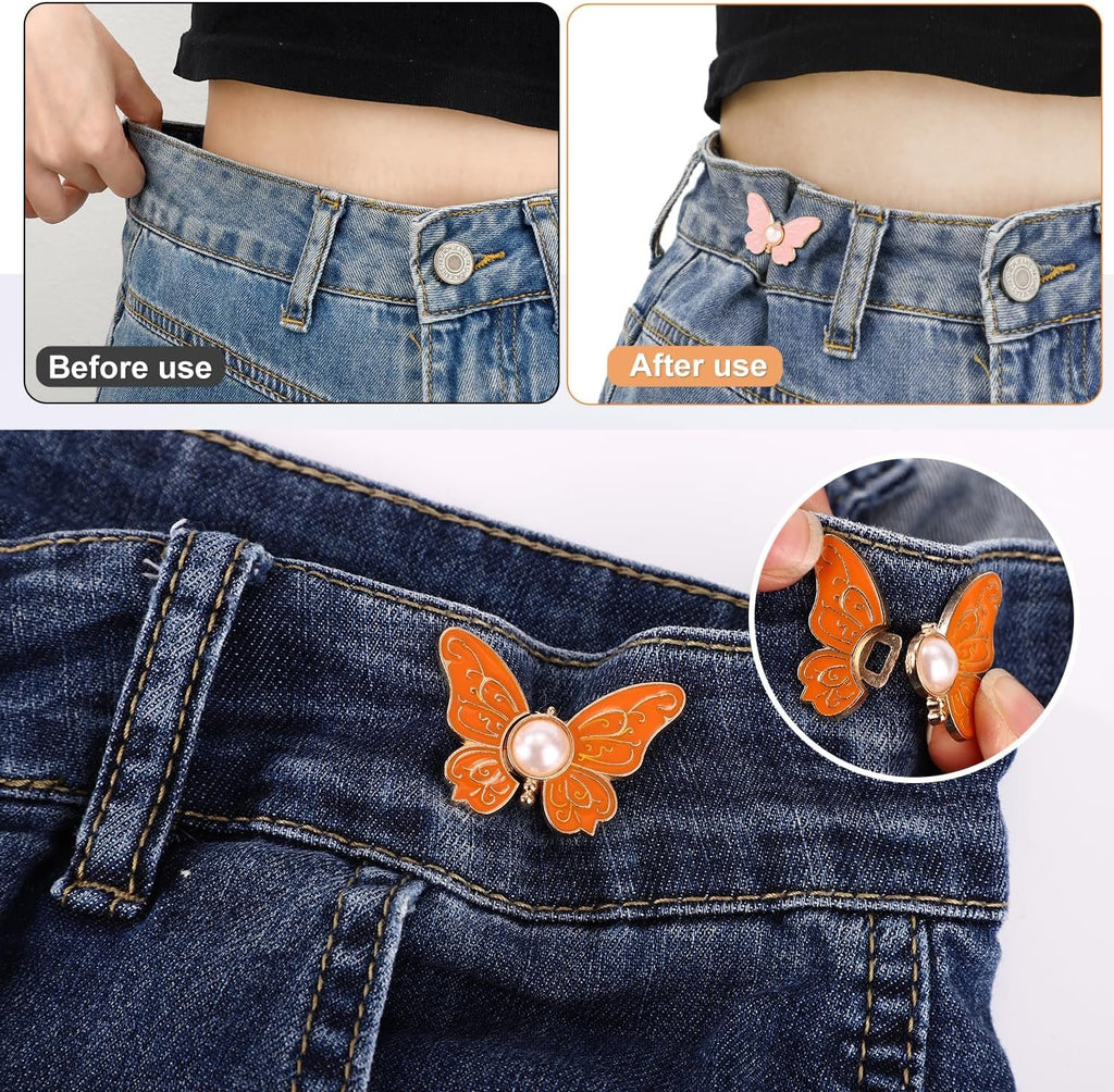 🔥8Pcs Butterfly Pants Waist Tightener