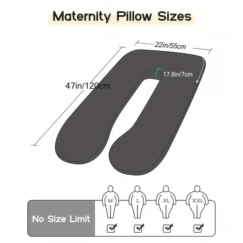 wndys shaped extra large pregnancy adult body maternity sleep pillow removable cover adjustable firmness ergonomic support for back hips legs belly abdomen ideal for side sleepers mother s day gift _ temu Temu
