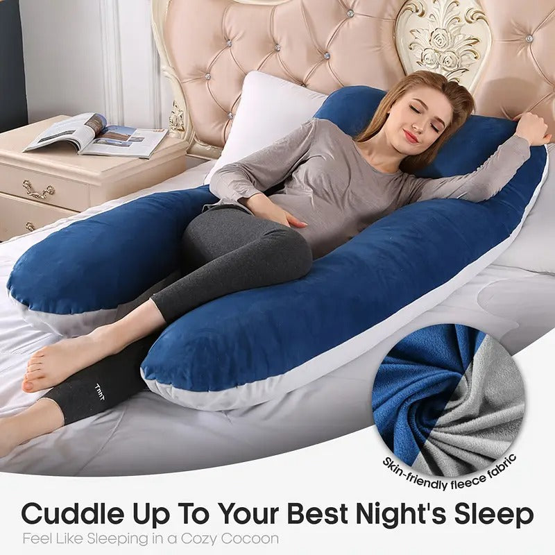 wndys shaped extra large pregnancy adult body maternity sleep pillow removable cover adjustable firmness ergonomic support for back hips legs belly abdomen ideal for side sleepers mother s day gift _ temu Temu