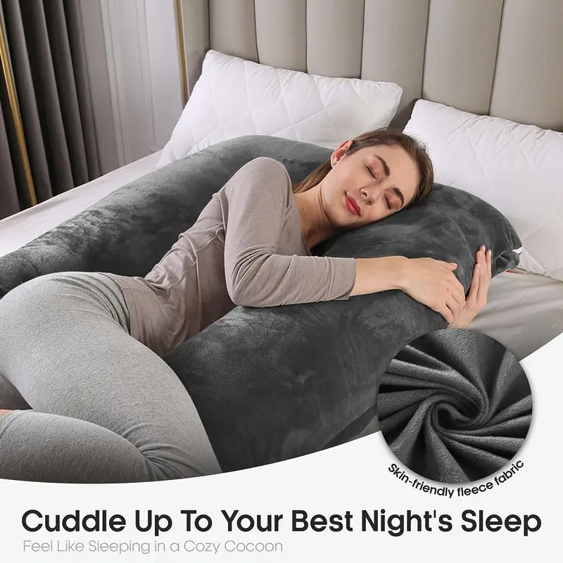 wndys shaped extra large pregnancy adult body maternity sleep pillow removable cover adjustable firmness ergonomic support for back hips legs belly abdomen ideal for side sleepers mother s day gift _ temu Temu
