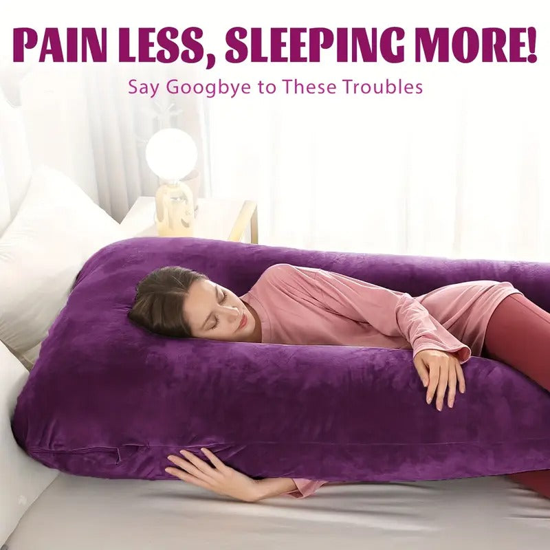 wndys shaped extra large pregnancy adult body maternity sleep pillow removable cover adjustable firmness ergonomic support for back hips legs belly abdomen ideal for side sleepers mother s day gift _ temu Temu