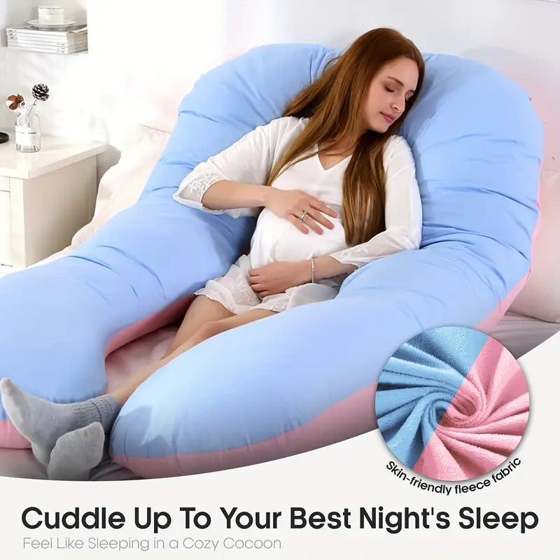 wndys shaped extra large pregnancy adult body maternity sleep pillow removable cover adjustable firmness ergonomic support for back hips legs belly abdomen ideal for side sleepers mother s day gift _ temu Temu