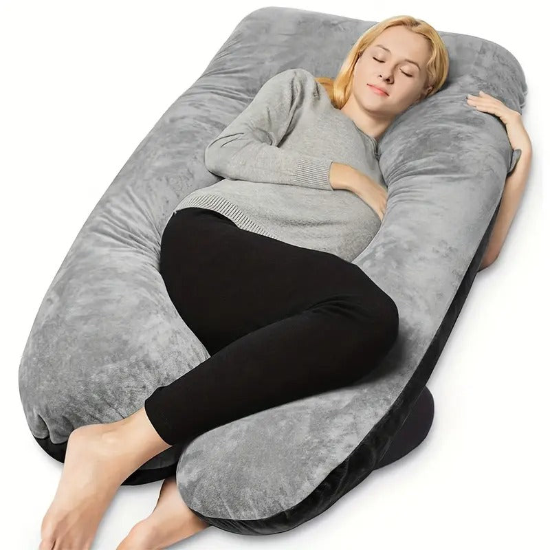 wndys shaped extra large pregnancy adult body maternity sleep pillow removable cover adjustable firmness ergonomic support for back hips legs belly abdomen ideal for side sleepers mother s day gift _ temu Temu