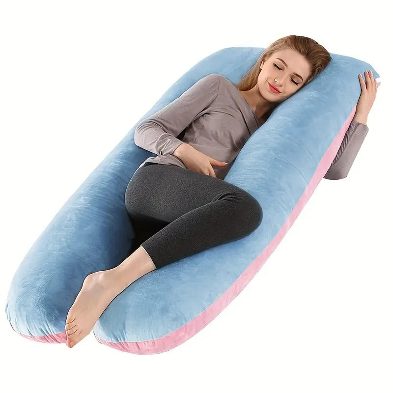 wndys shaped extra large pregnancy adult body maternity sleep pillow removable cover adjustable firmness ergonomic support for back hips legs belly abdomen ideal for side sleepers mother s day gift _ temu Temu