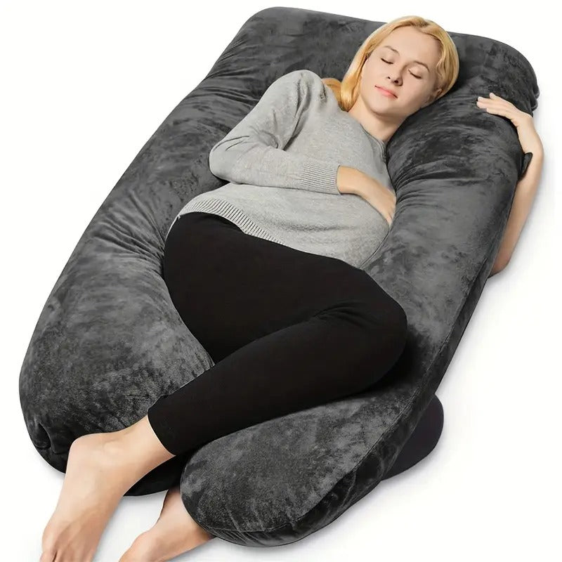 wndys shaped extra large pregnancy adult body maternity sleep pillow removable cover adjustable firmness ergonomic support for back hips legs belly abdomen ideal for side sleepers mother s day gift _ temu Temu
