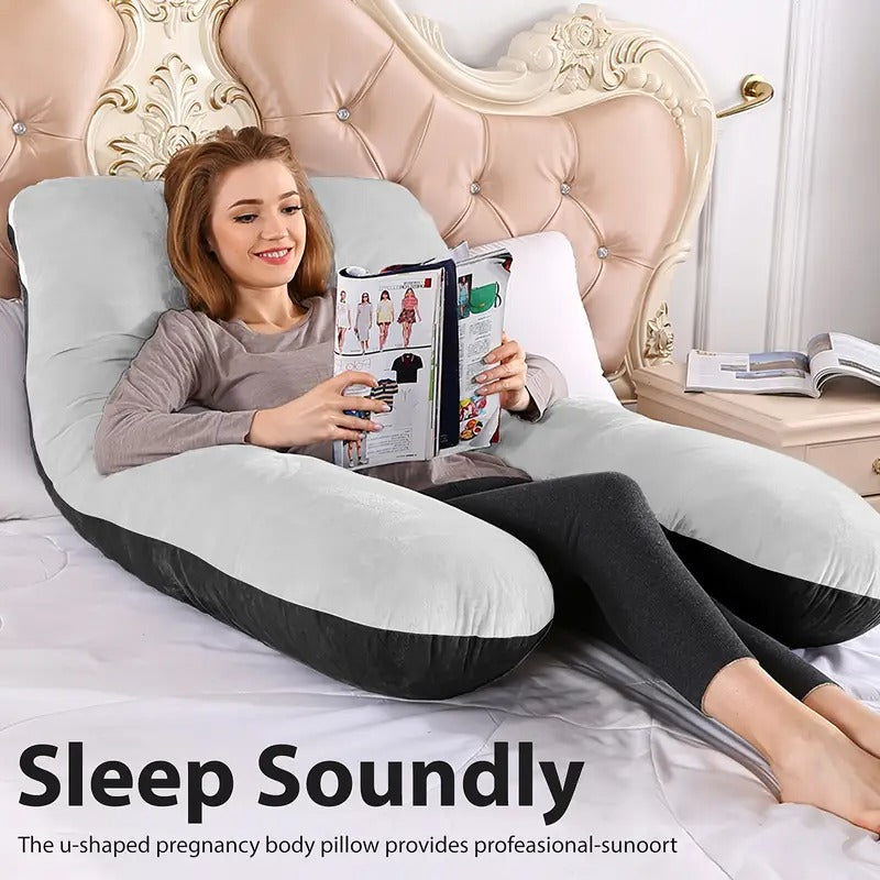 wndys shaped extra large pregnancy adult body maternity sleep pillow removable cover adjustable firmness ergonomic support for back hips legs belly abdomen ideal for side sleepers mother s day gift _ temu Temu