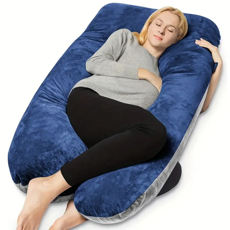 wndys shaped extra large pregnancy adult body maternity sleep pillow removable cover adjustable firmness ergonomic support for back hips legs belly abdomen ideal for side sleepers mother s day gift _ temu Temu